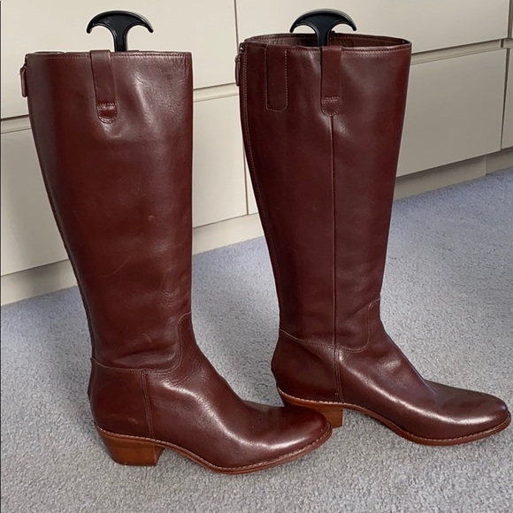 Cole Haan Shoes - Cole Haan Brown/Burgundy Leather Boots